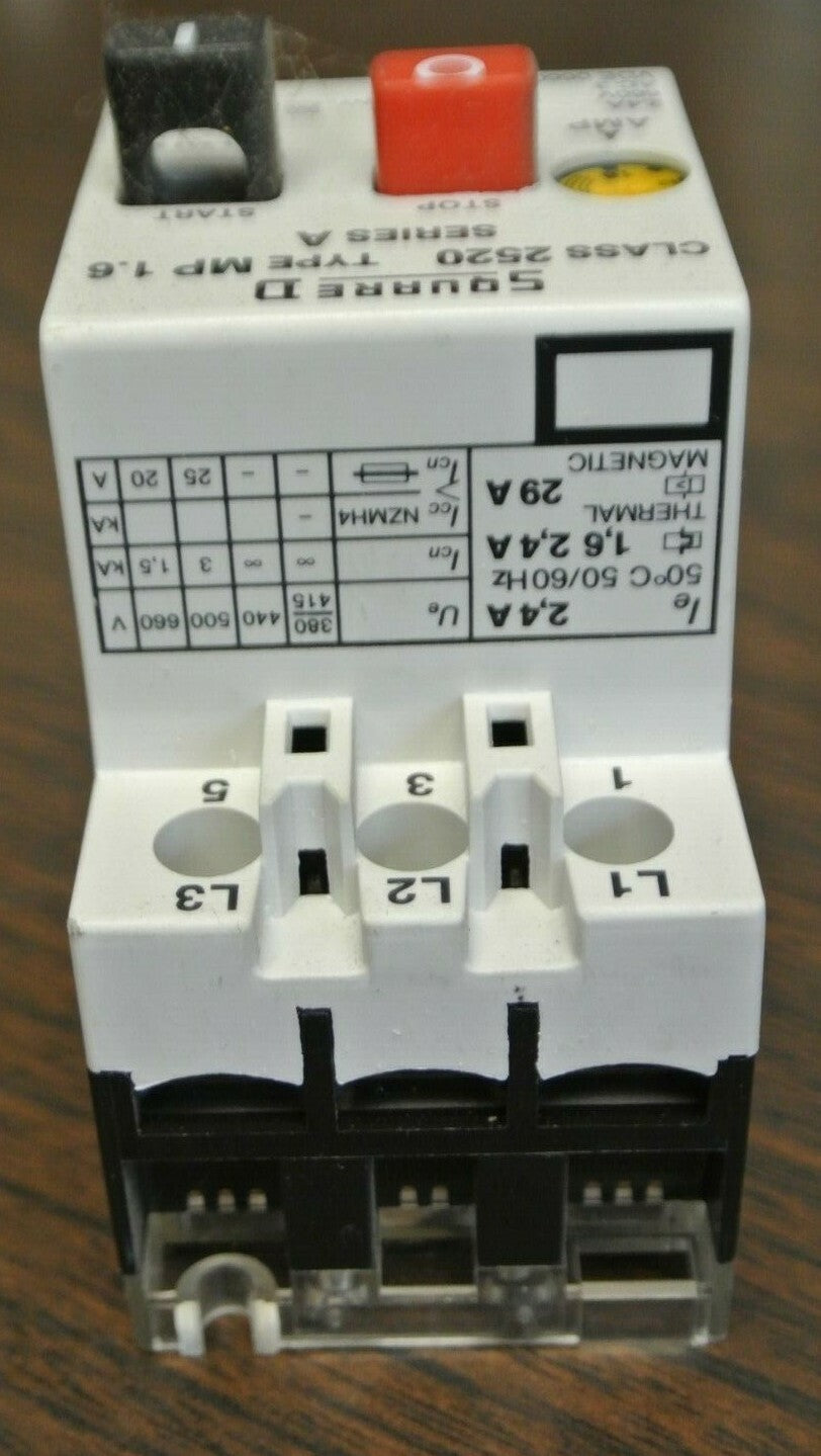 SQUARE D 2520 MP 1.6 MOTOR PROTECTIVE SWITCH / 1.6 - 2.4A / NEW SURPLUS4