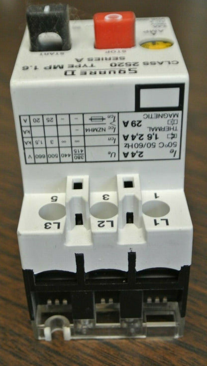 SQUARE D 2520 MP 1.6 MOTOR PROTECTIVE SWITCH / 1.6 - 2.4A / NEW SURPLUS4