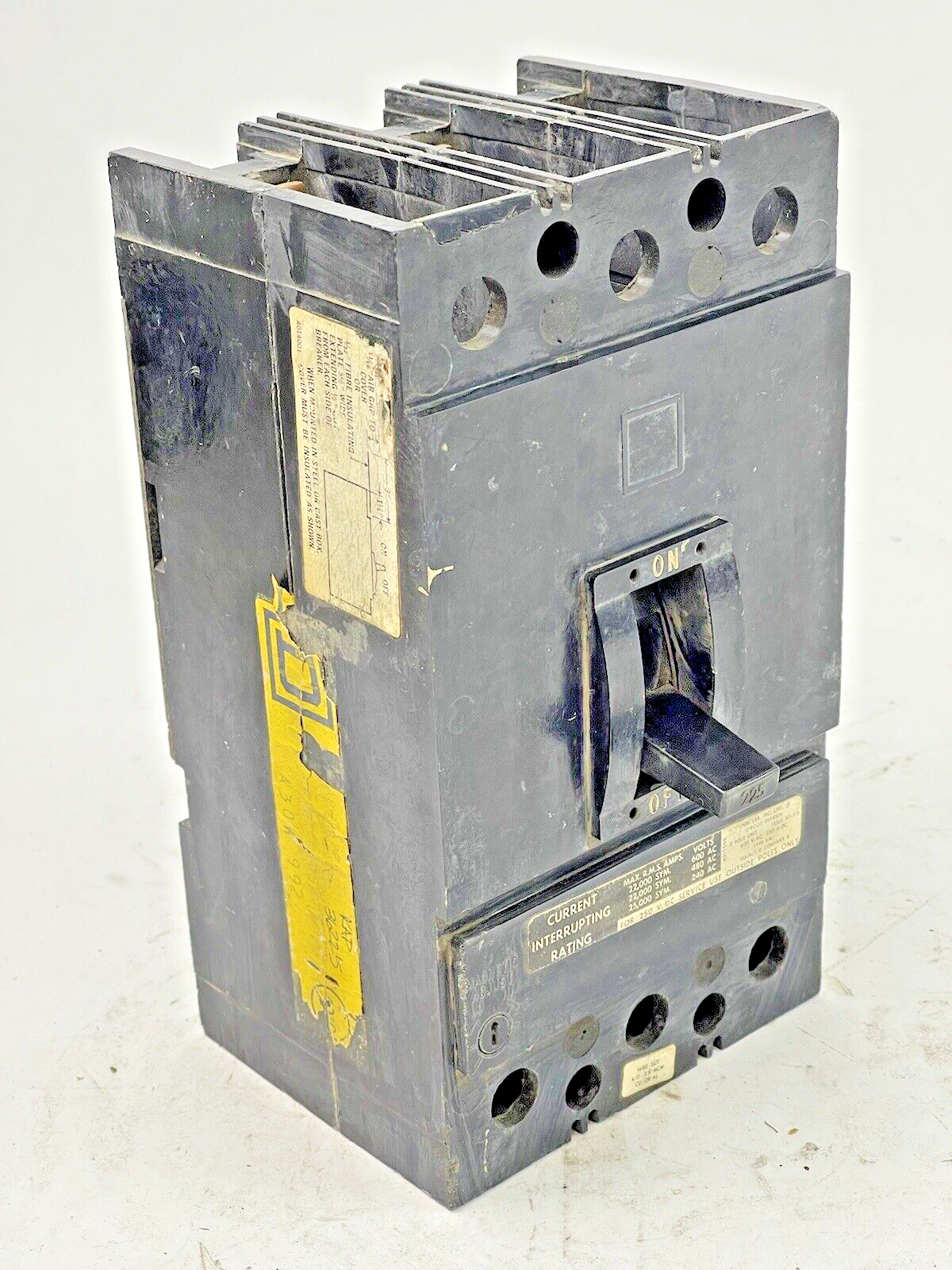SQUARE D - KAP-36225 - CIRCUIT BREAKER - 225 AMP, 3 POLE, 600 VAC0