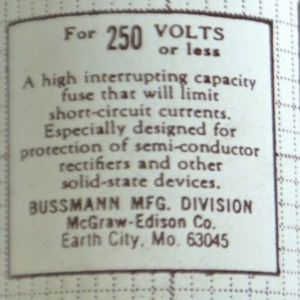 BOX of 10 / BUSSMANN / TRON KAX80 RECTIFIER FUSE / 250V / 80A / NEW SURPLUS5