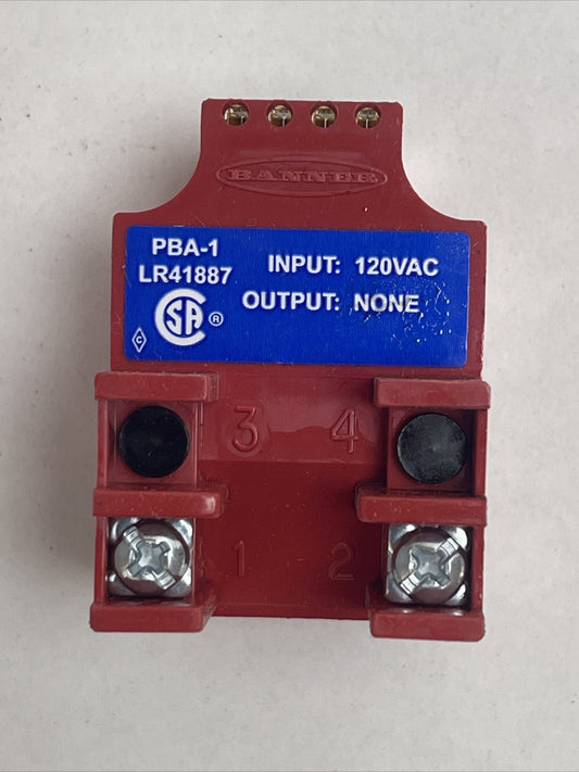 BANNER PBA-1 POWER BLOCK INPUT 120VAC OUTPUT NONE0