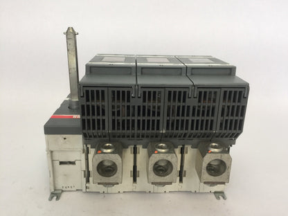 ABB OS400J03 FUSIBLE DISCONNECT SWITCH 600VAC 400A W/ AJT225 & JTD225 FUSE 225A6