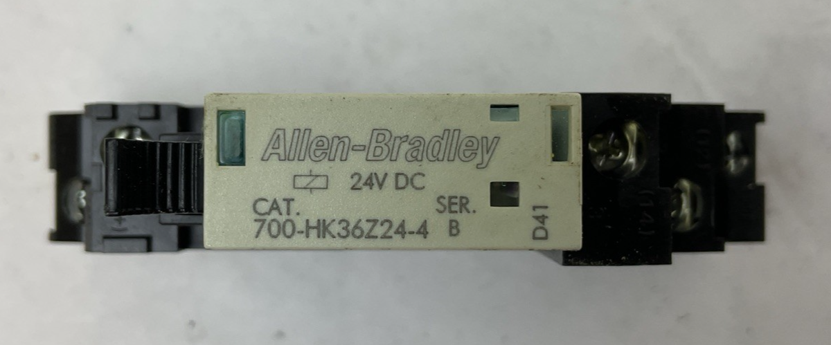 ALLEN BRADLEY 700-HN-121 SER A RELAY SOCKET 700-HK36Z24-4 SER B RELAY 24VDC1
