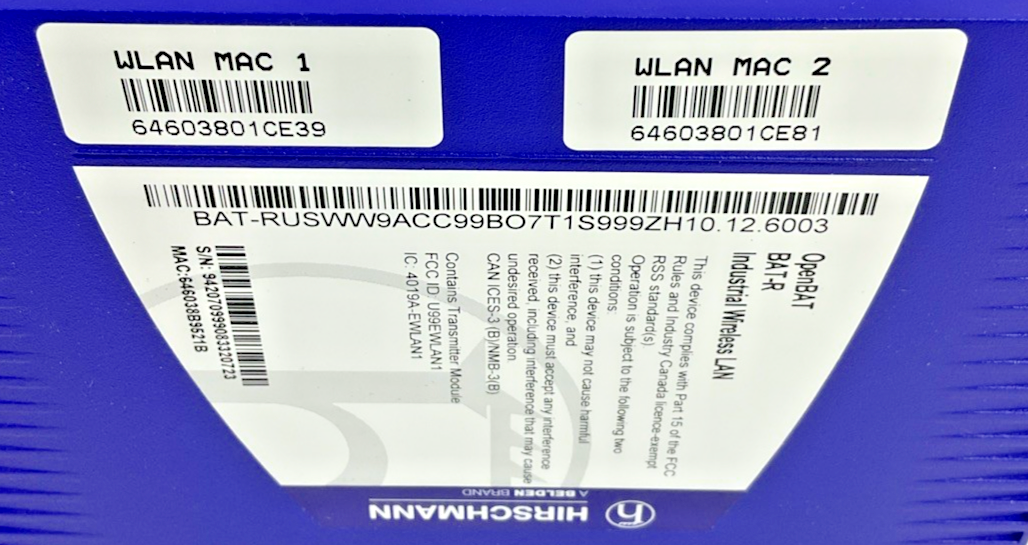 HIRSCHMANN BAT-RUSWW9ACC99BO7T1S999ZH10.126003 NETWORK MODULE2