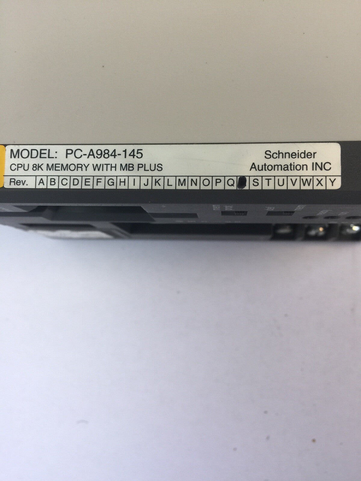 MODICON PC-A984-145 COMP 984 CPU 8K MEM 1XMB MB+ MBPLUS MODBUS 24VDC MODULE REV2