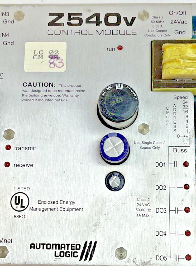 AUTOMATED LOGIC Z540V CONTROL MODULE 50-60HZ 24VAC1