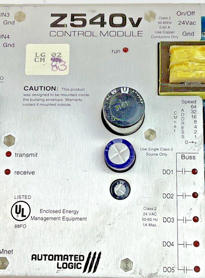 AUTOMATED LOGIC Z540V CONTROL MODULE 50-60HZ 24VAC1