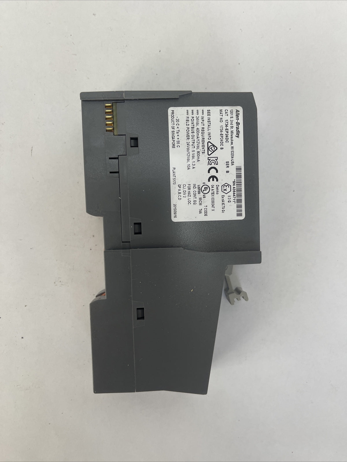 ALLEN BRADLEY 1734-EP24DC EXPANSION POWER UNIT SER B 1734-RTB SER A REV A014