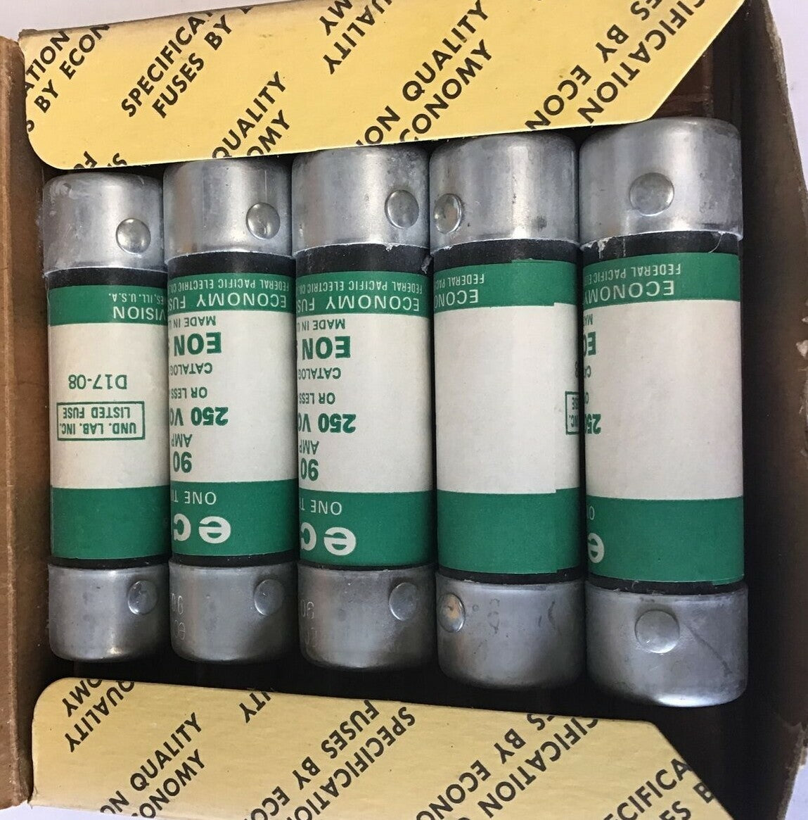 ECONOMY EON 90  ONE TIME FUSE 90A 250V  ***LOTOF5***1