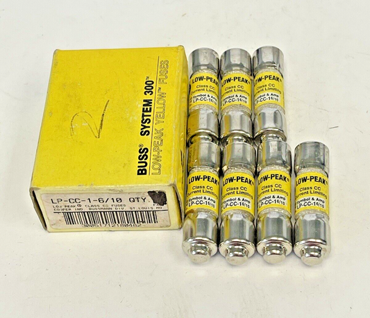 BUSSMANN - *BOX OF 7* - LP-CC-1-6/10 - LOW-PEAK, CURRENT-LIMITING, 600 VAC0