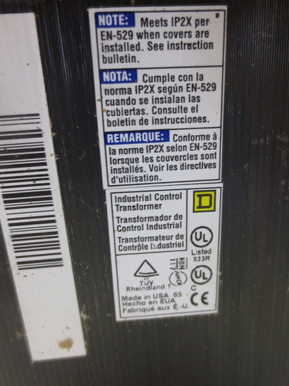 SQUARE D 9070T1500D20 CONTROL POWER TRANSFORMER SCHNEIDER 30HX900033 NEW SURPL5