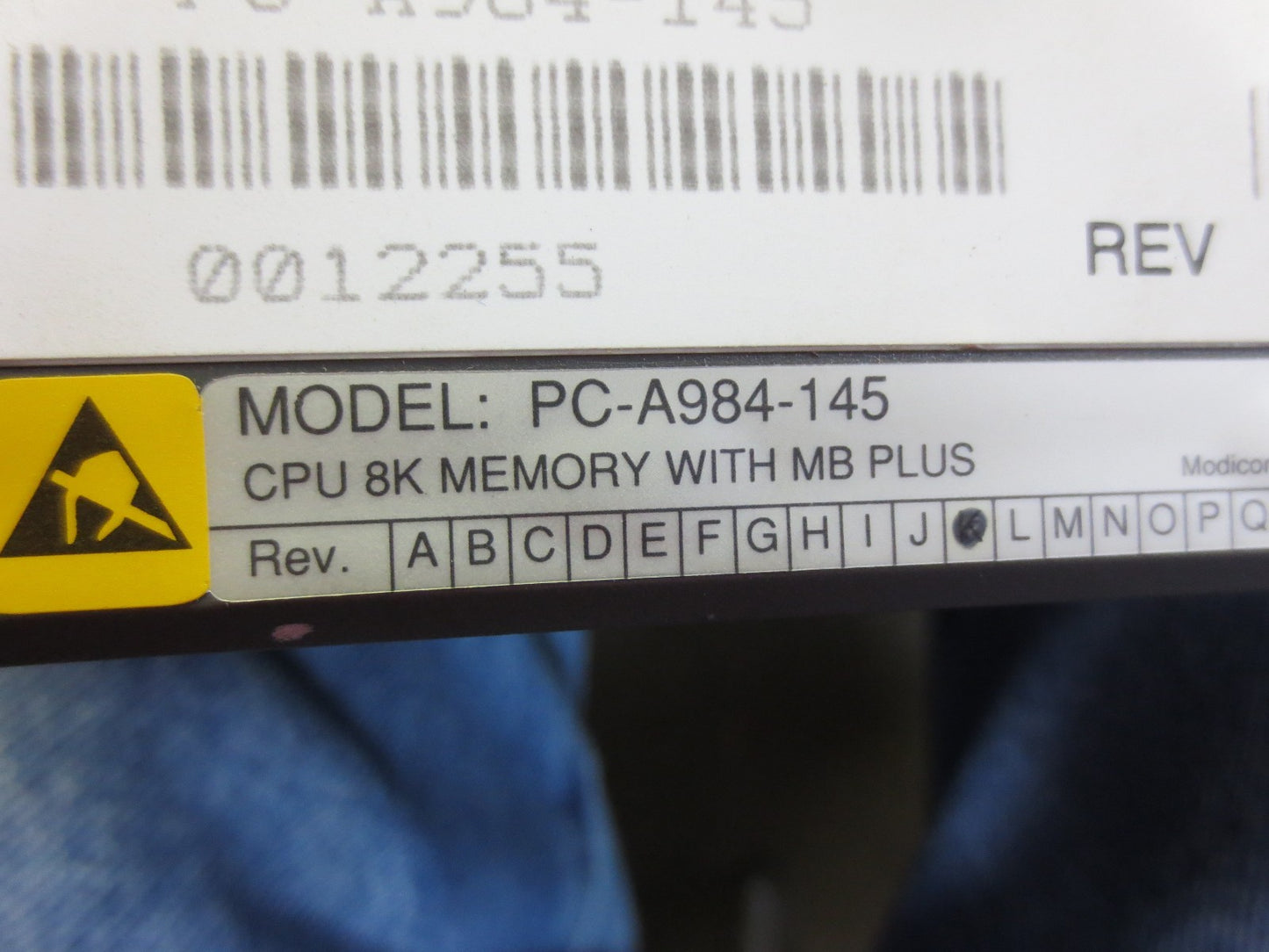 AEG MODICON PC-A984-145 CPU 8K MEMORY w/ MB PLUS - Rev. K3