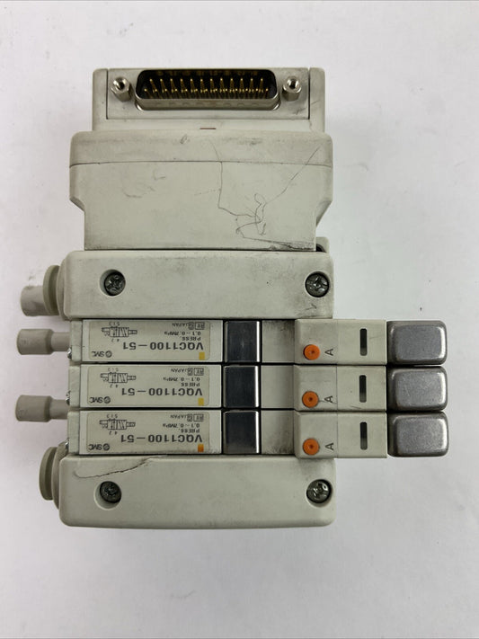 SMC VV5QC11-03C6FD3 MANIFOLD (VQC1400-51 (3) VQC VALVE 0.1-0.7 MPa)0