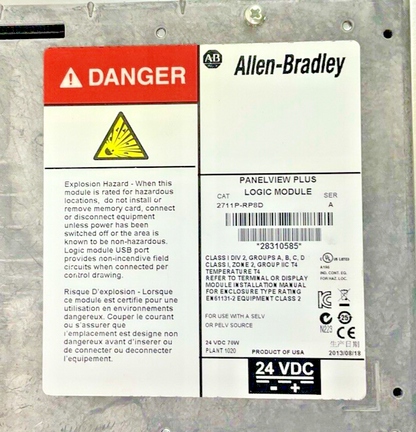 ALLEN BRADLEY 2711P-RDT10C 2711P-RP8D TOUCH SCREEN PANEL 24VDC4