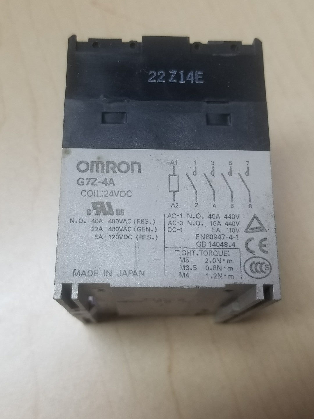 Omron G7Z-4A Relay COIL 24V0