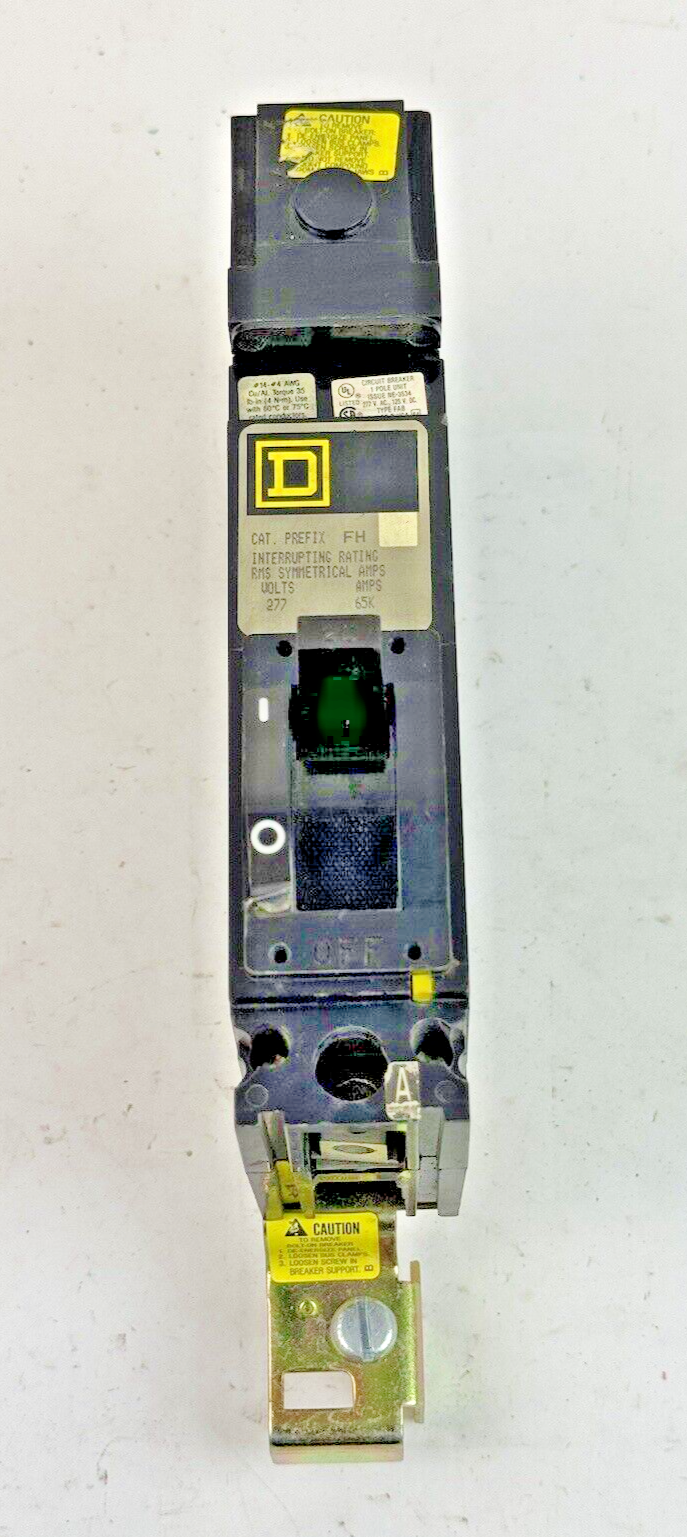 SQUARE D - FHB16020A - I-LINE MOLDED CASE CIRCUIT BREAKER - 1 POLE/ 20 A/ 277VAC1