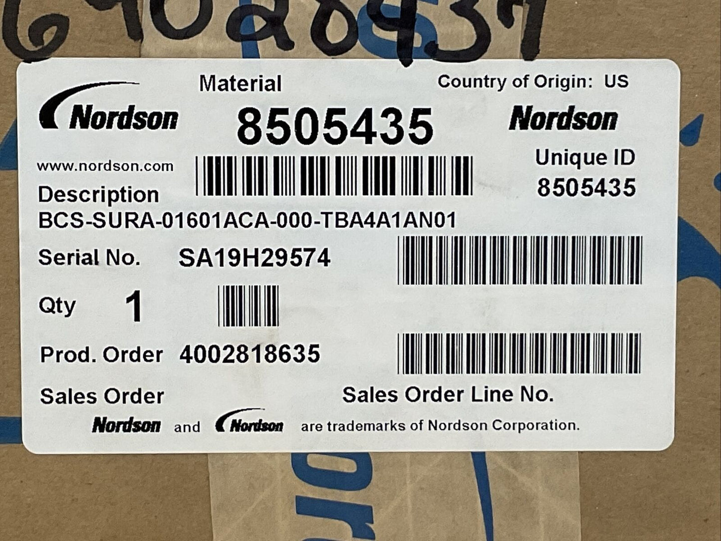 NORDSON 8505435 BCS-SURA-01601ACA-000-TBA4A1AN01 SUREBEAD A GUN1