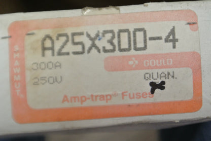 GOULD-SHAWMUT A25X300 TYPE 4 SEMICONDUCTOR FUSE / 300A / 250VAC / NEW SURPLUS4