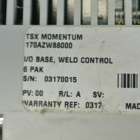 SQUARE D 52046-491-53 DEVICENET WELDER I/O MODULE + 170AZW88000 I/O BASE 3