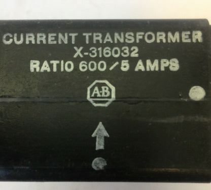 ALLEN BRADLEY X-316032 CURRENT TRANSFORMER RATIO 600/5 AMPS1