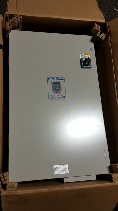 YASKAWA Z1000 CIMR-ZU4A0124AAA 3R DRIVE INVERTER 50/60HZ 400V 124A 3PH BYPASS0