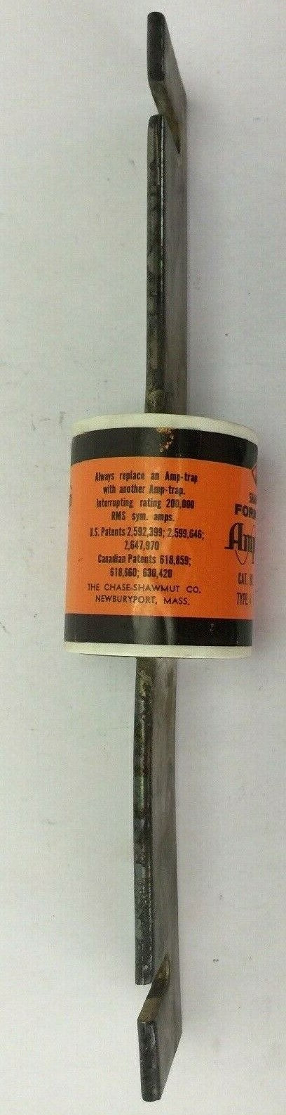 SHAWMUT AMPTRAP A6X600 FUSE 600 AMP 600 VOLTS AC/DC TYPE 4 FORM 6004