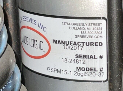 GRACO 206405 SER G17K AIR POWERED PUMP G.P. REEVES GSPM15-1.25glS20-376