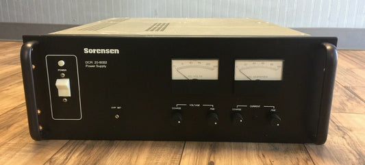 SORENSEN DCR 20-80B2 POWER SUPPLY INPUT 115VAC 30A/PH 50/60HZ OUTPUT 0-20VDC 0