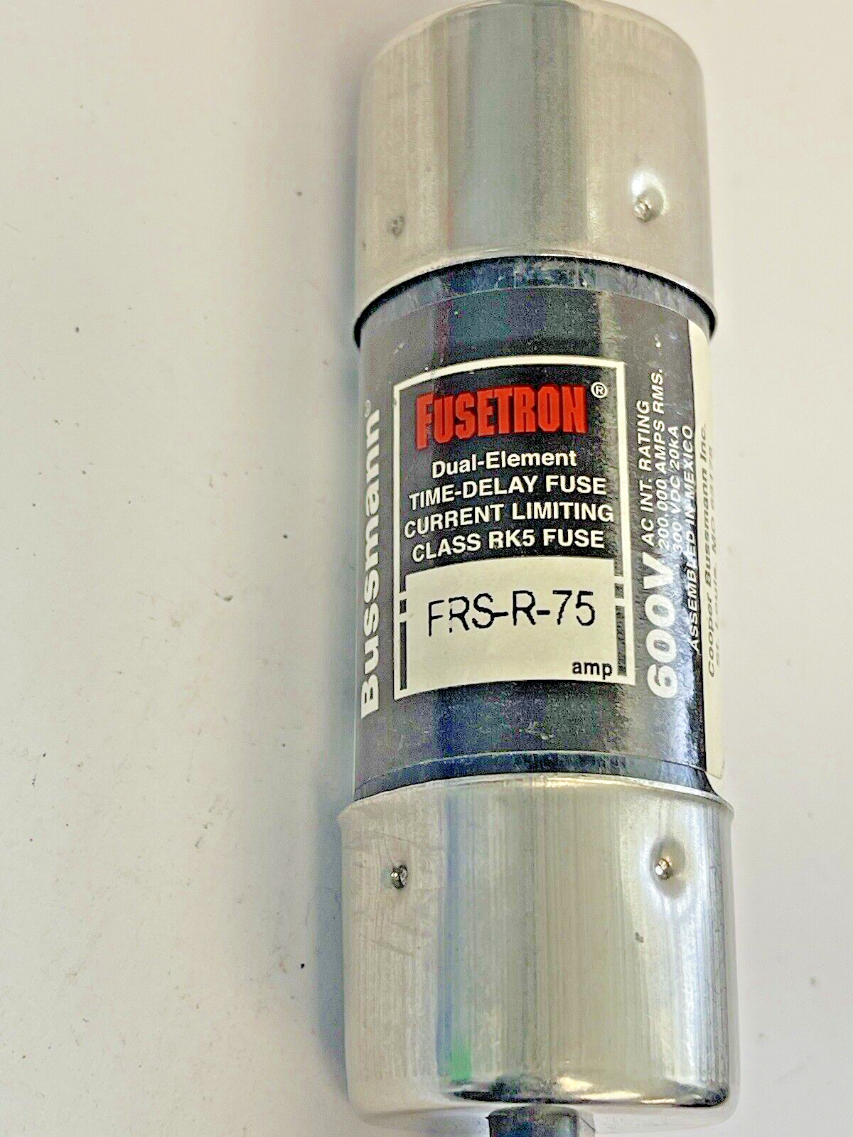 BUSSMANN - FRS-R-75 -DUAL ELEMENT, TIME-DELAY FUSE, CURRENT LIMITING, 75A,600VAC2