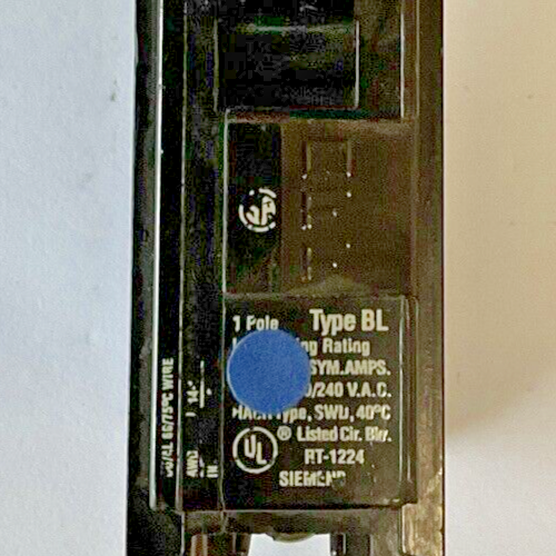 SIEMENS BL120 CIRCUIT BREAKER 20A 120/240VAC 1POLE1