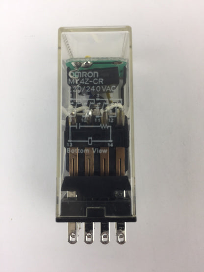 OMRON MY4Z-CR RELAY 220/240 VAC WITH OMRON PYF14A-E RELAY SOCKET4