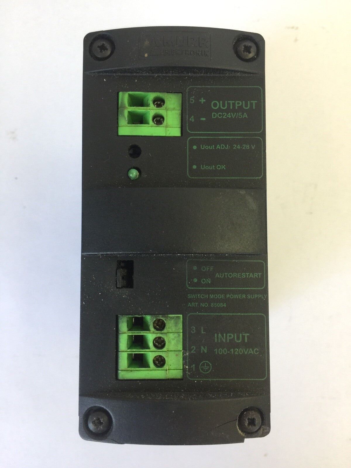 MURR ELEKTRONIK MCS5-115/24 SWITCH MODE POWER SUPPLY SINGLE PHASE OUTPUT 24VDC0