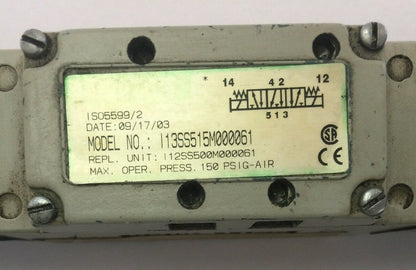 NUMATICS 225-440B SOLENOID VALVE 24 VDC 6.0 WATTS I13SS515M000061 150 PSIG-AIR2