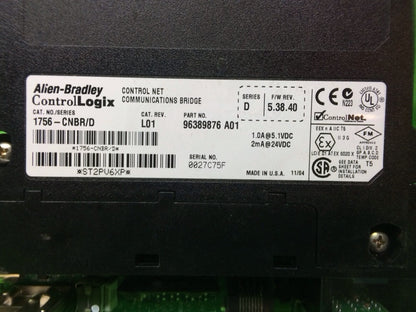 1756-CNBR/D ALLEN-BRADLEY CONTROL NET COMMUNICATION BRIDGE MODULE1