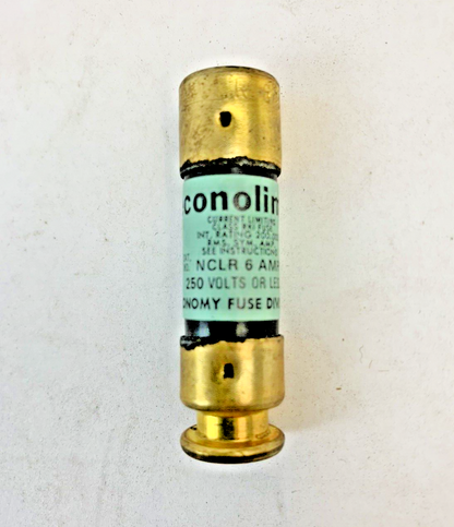 Economy Fuse - Econolim - NCLR 6 - 6A,  250V Fuse "Lot of 10"2