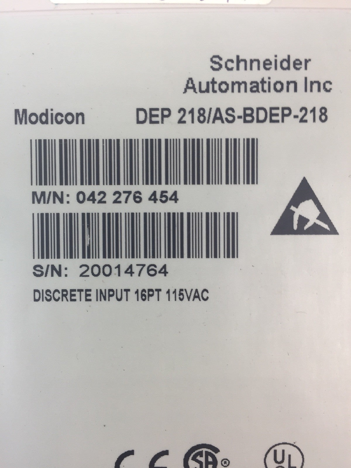 MODICON INPUT MODULES AS-BDEP-218 1