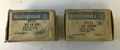 WESTINGHOUSE OT1Z1 SELECTOR SWITCH OPERATOR SPRING RETURN 3POS ***LOTOF2***0