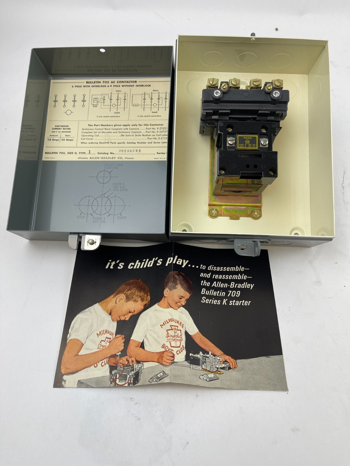 ALLEN BRADLEY 702AAD93 - SERIES K - AC LIGHTING CONTACTOR0