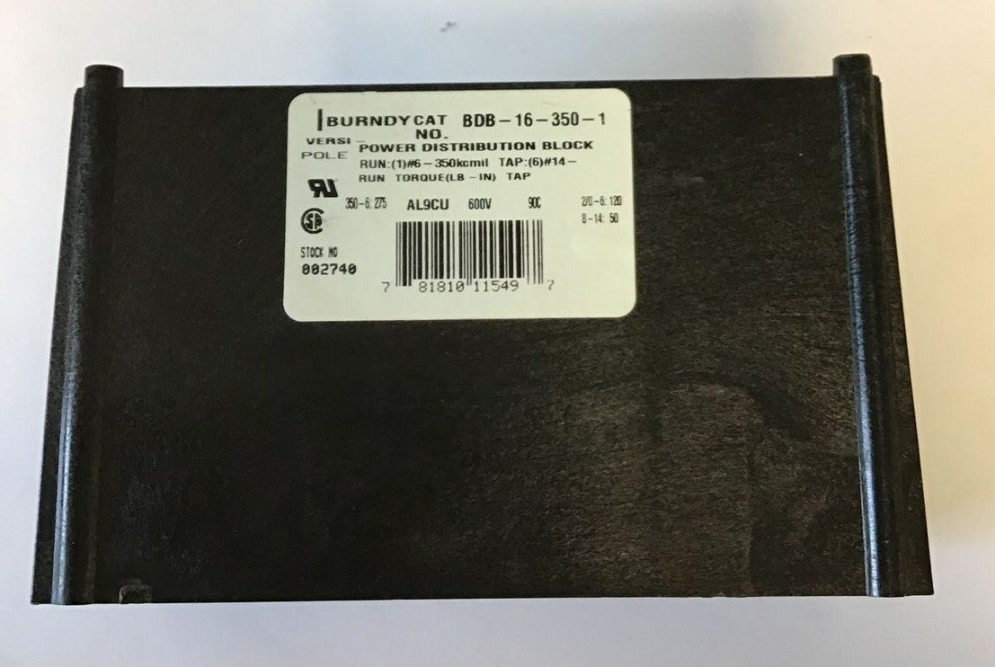 BURNDY BDB-16-350-1 POWER DISTRIBUTION BLOCK VERSI-POLE 0