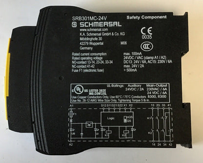SCHMERSAL SRB301MC-24V SAFETY RELAY 24VDC/VAC 0