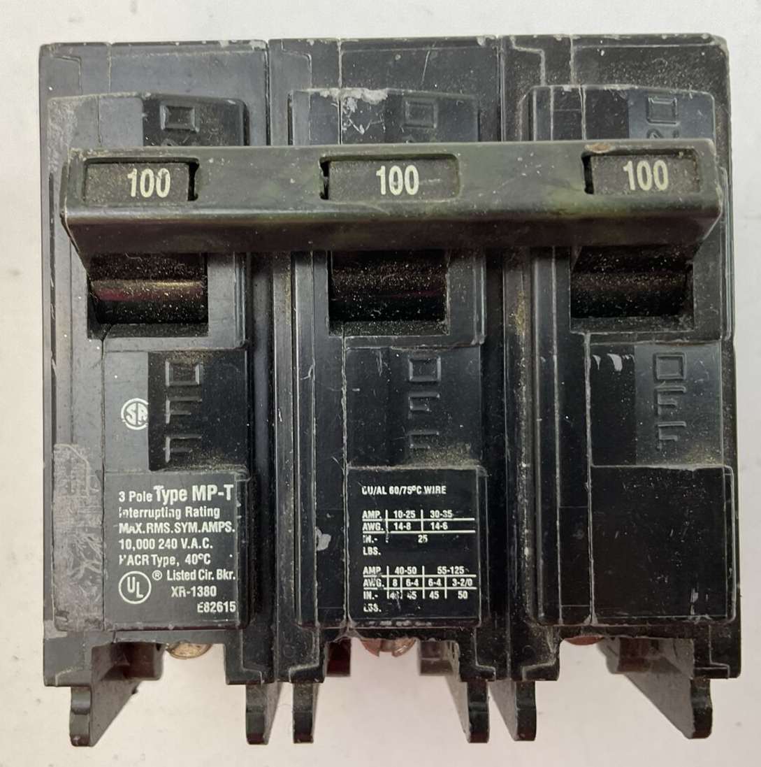 MURRAY MP3100 CIRCUIT BREAKER 100AMP 3POLE 240VAC0