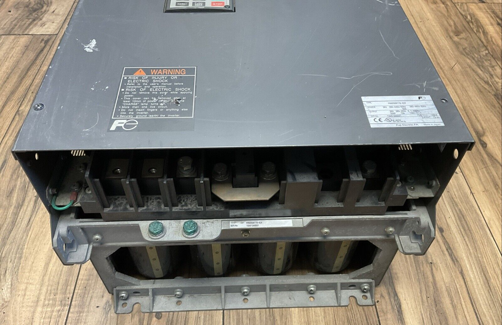 FUJI FRN050G11S-4UX FRENIC 5000G11 DRIVE OUTPUT 3PH 380-460V 50HP 75A INPUT 3PH2