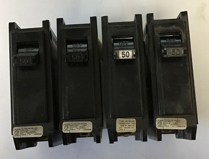 SYLVANIA C-150 CIRCUIT BREAKER 120/240VAC 50A 1POLE TYPE C ***LOTOF4***2