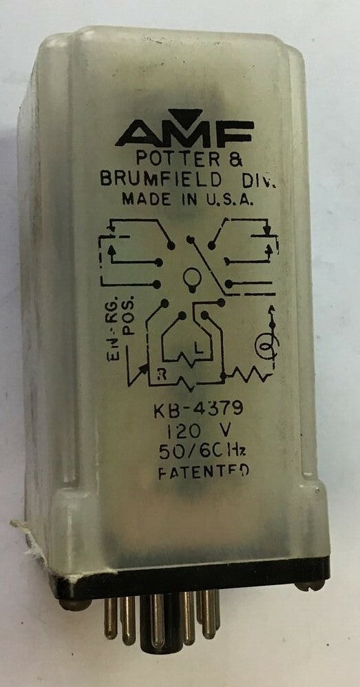POTTER & BRUMFIELD KB-4379 RELAY 120V 50/60HZ0