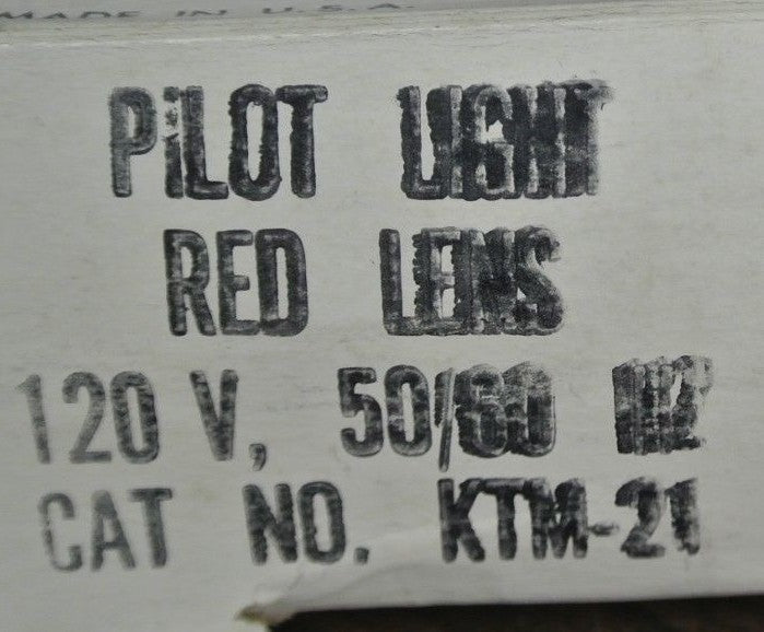SYLVANIA / GTE KTM-21 PILOT LIGHT - RED LENS - 120V, 50/60Hz - NEW SURPLUS1