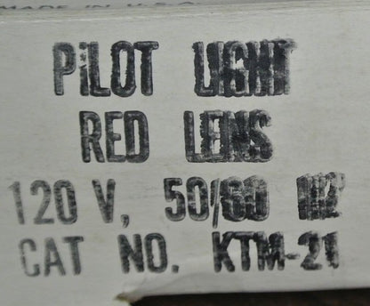 SYLVANIA / GTE KTM-21 PILOT LIGHT - RED LENS - 120V, 50/60Hz - NEW SURPLUS1