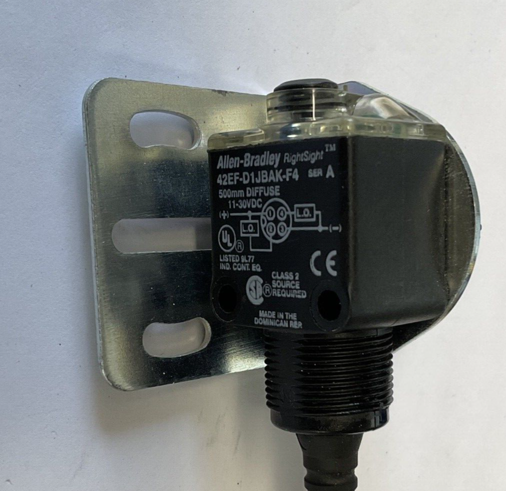 ALLEN BRADLEY 42EF-D1JBAK-F4 PHOTOSWITCH  DIFFUESE SENSOR 0.5MM 11-30VDC  SER.A4