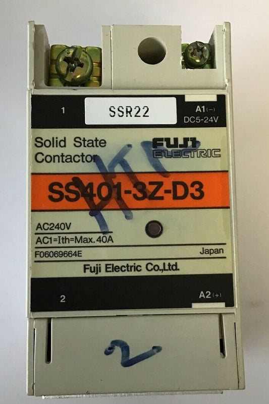 FUJI SS401-3Z-D3 SOLID STATE CONTACTOR 240VAC 5-24VDC 40A0