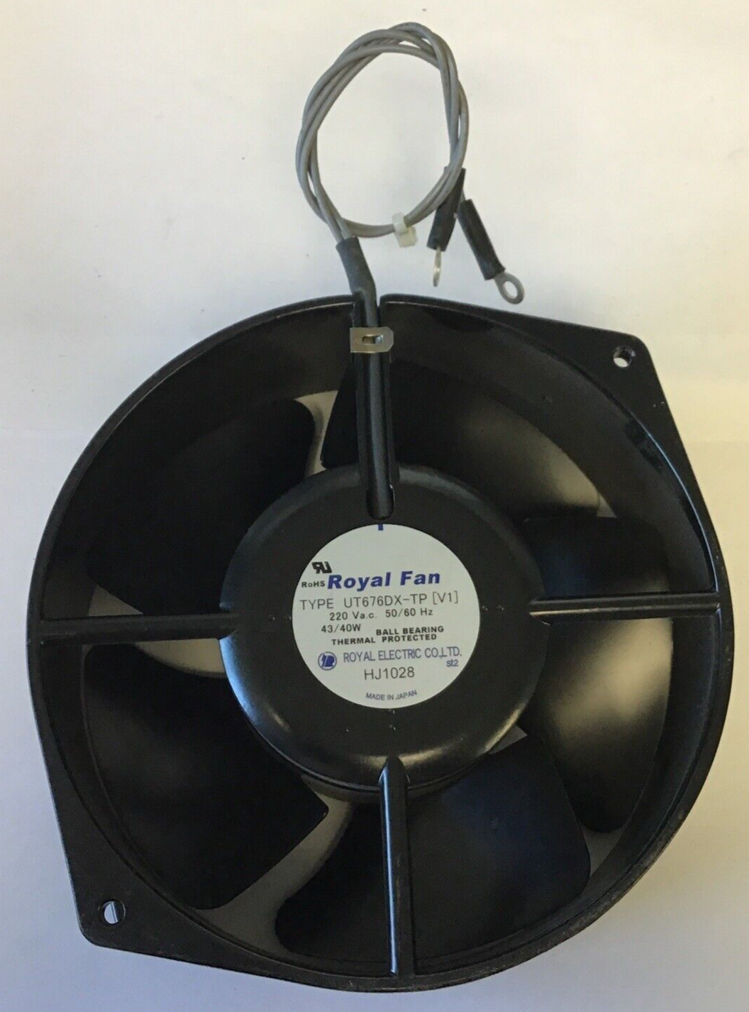 ROYAL FAN UT676DX-TP 220VAC 50/60HZ 43/40W0