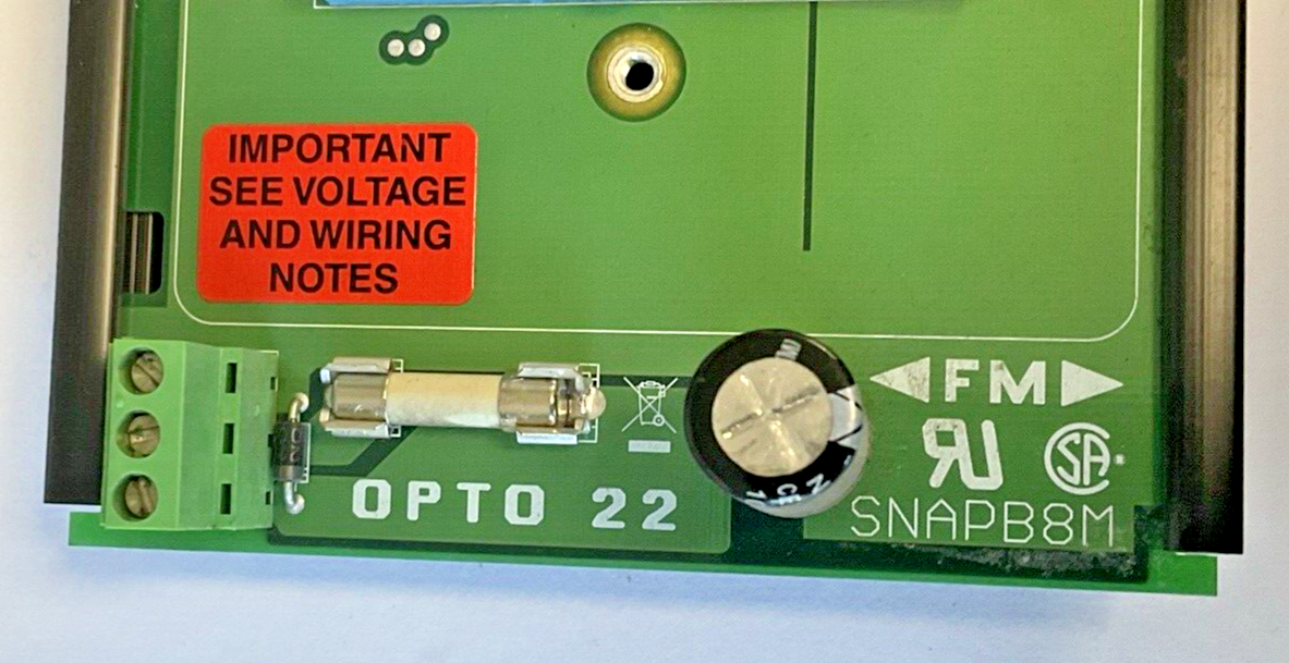 OPTO 22 SNAPB8M MODULE RACK CHASSIS SNAP-B8M1